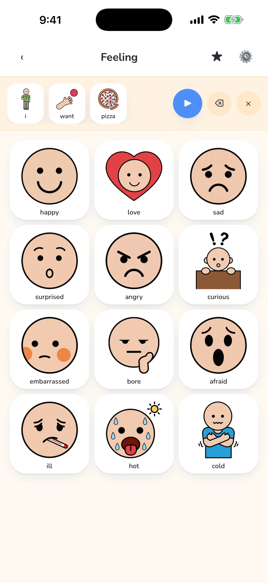 Feelings, in one tap